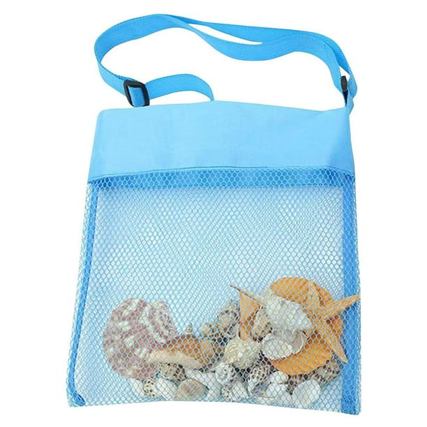 Colorful Mesh Beach Bags for Kids Portable Sand Away Beach Treasures