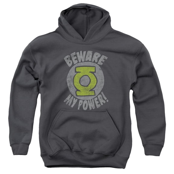 Green Lantern - Beware - Youth Hooded Sweatshirt - Medium