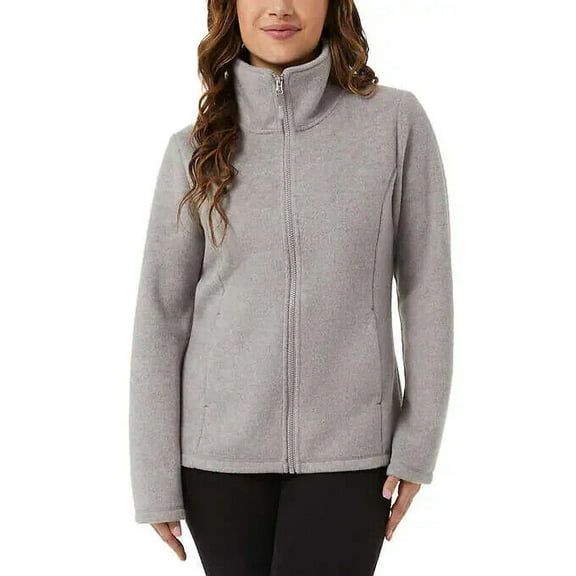 32 Degrees Heat Women's Brushed Faux-Wool Jacket (Gray, Small)
