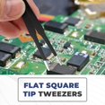 thumbnail image 5 of 1x Straight Tweezers-Black, 5 of 8