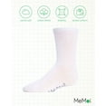 thumbnail image 6 of MeMoi Kids' Basic Cotton Blend Crew Socks, 4, White, 6 of 12