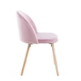 thumbnail image 4 of Set de 4 Sillas de Comedor Tapizadas de Tela rosa claro, 4 of 8