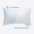thumbnail image 3 of ZXNYH Shredded Memory Foam Pillows Queen Size Set of 2, Cooling Pillows for Sleeping 2 Pack, Adjustable Loft Bed Firm or Soft Pillows for Side, Back, Stomach, Hot Sleepers (20"x 30"), 3 of 5