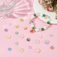 thumbnail image 4 of 150 Pcs Glass Flower Beads 3 Styles Colorful Crystal Clover Handmade Lampwork Beads Floral Leaves Spacer Loose Beads for Jewelry Necklace Bracelet Earring Making, 4 of 7