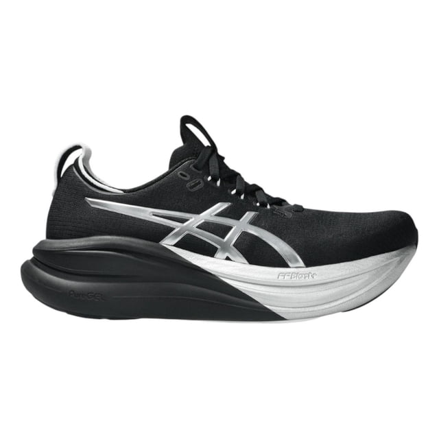 Tenis Asics Mujer Dama Nimbus 28 Platinum Negro Running negro 23.5