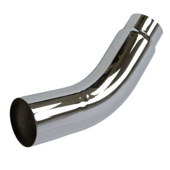 Exhaust Diesel Elbow Tip 4.00 Inlet 5.00 X 23.00" WELBOW50023-400-CHR-SS Polished Chrome 304 Stainless Wesdon Exhaust Tip