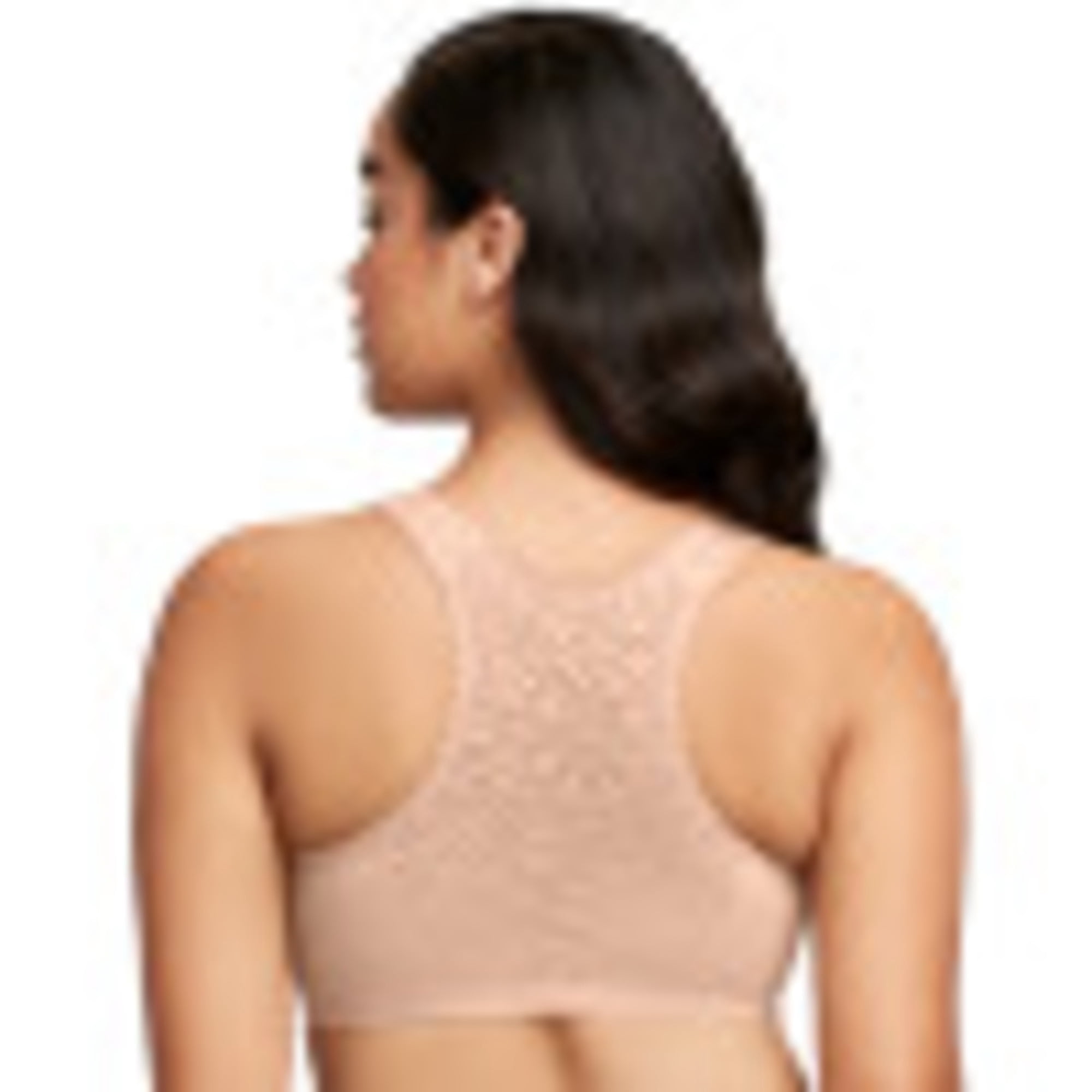 Glamorise Front-Closure Cotton T-Back Comfort Wirefree Bra 1908 (Women's & Women's Plus)