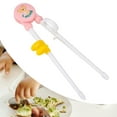 thumbnail image 4 of Palillos de entrenamiento,Palillos de entrenamiento para niños Niños pequeños,Principiantes aprendiendo palillos ayudante lindo Koala Rosa, 4 of 8