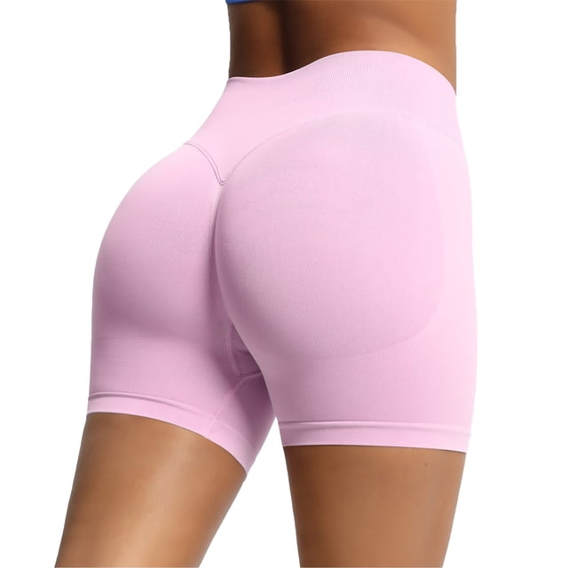 Pantalones Cortos de Yoga de Cintura Alta, Cómodo Fitness Deportivo, Pantalones de Secado Apretados Transpirables para Mujeres