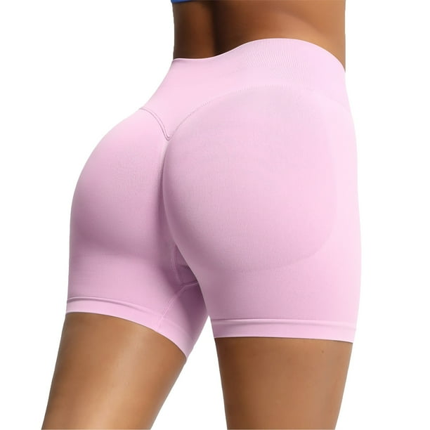 Pantalones Cortos de Yoga de Cintura Alta, Cómodo Fitness Deportivo, Pantalones de Secado Apretados Transpirables para Mujeres
