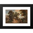 thumbnail image 2 of Friedrich Preller the Elder 18x13 Black Modern Framed Museum Art Print Titled - Odysseus Approaches Nausicaa Pleading for Help (1864), 2 of 5