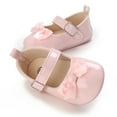 thumbnail image 5 of Yoyauz Baby Girl Mary Jane Shoes Anti Slip Rubber Sole Ballet Slippers Princess Dress Wedding Shoes Newborn Kids Shoes Toddler Shoes（0-12 Month）, 5 of 7