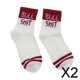 thumbnail image 1 of Calcetines Divertidos Yinane para Hombre y mujer algodón Estampado de letras color Rojo 2 piezas, 1 of 8