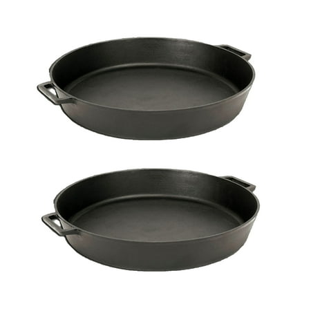 UPC 193802000054 product image for Bayou Seasoned Large 20 Inch Cast Iron Cooking Cookware Skillet Pan (2 Pack) | upcitemdb.com