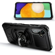 Nagebee Phone Case Compatible for Samsung Galaxy A54 5G with Tempered Glass Screen Protector (Full Coverage), Full-Body Protective [Military-Grade] Magnetic Car Mount Ring Holder Durable (Black)