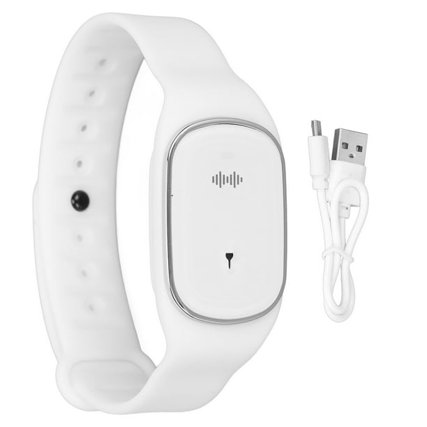 Pulsera repelente de mosquitos ultrasónica Pulsera repelente de mosquitos eléctrica recargable por USB para adultos y niños Blanco