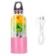 thumbnail image 2 of Taza exprimidora eléctrica de 500ML, máquina portátil para hacer jugo de frutas y verduras, licuadora de batidos recargable por USB, botella mezcladora, rosa,, 2 of 5