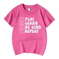 thumbnail image 5 of Gubotare Big Girls Shirts Girls Shirt Puff Sleeves Loose Crewneck Summer Blouse Tee Tops Size 11-12 (Pink,11-12 Years), 5 of 5