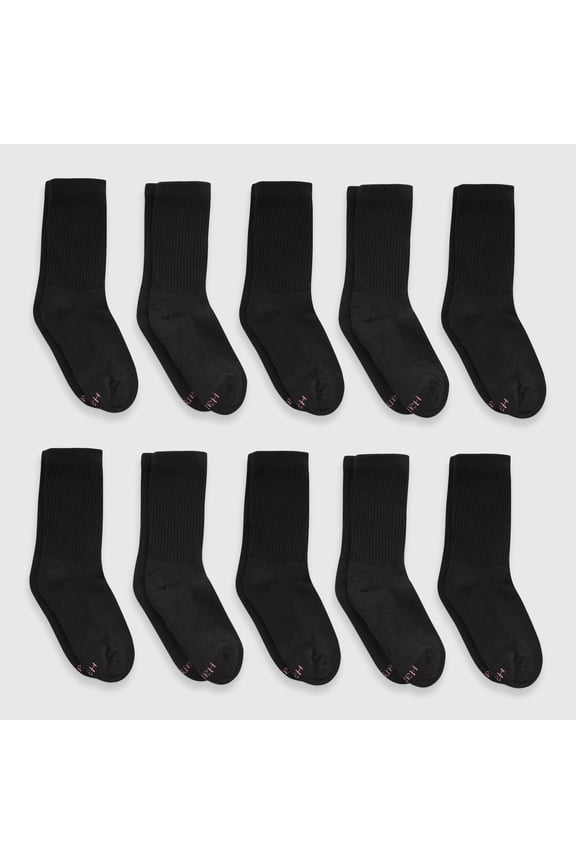 Women's Crew Socks, Cushioned, 10-Pack, Size 5-9