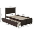 thumbnail image 7 of Madison Twin Extra Long Bed with Footboard and Twin Extra Long Trundle in Espresso, 7 of 7