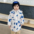 thumbnail image 3 of Baozhu Boys Girls Autumn Winter Hooded Puffer Long Sleeve Mid-Length Warm Cotton Jacket,2-8 Years, 3 of 9