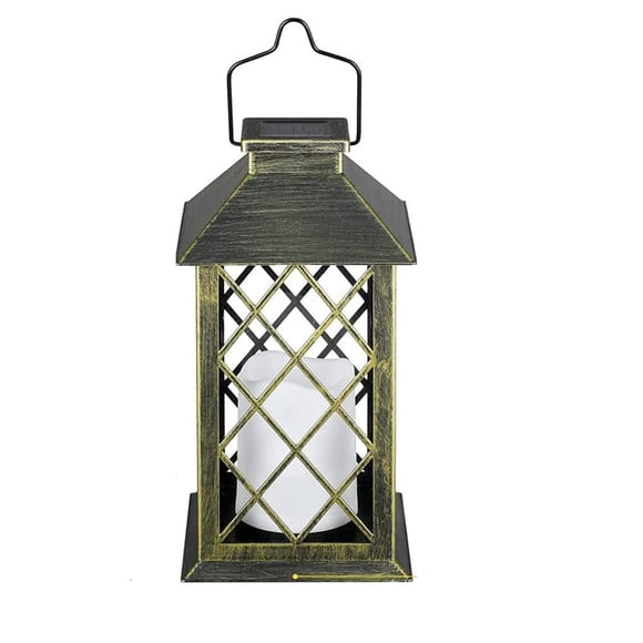 Solar Garden Lights Solar Lanterns Outdoor Hanging Lantern Lights- Hollowed-Out Metal Decor Lantern-Led Decorative Garden Light - Delicate Garden Decoration for Patio Wall Lights for Bedroom