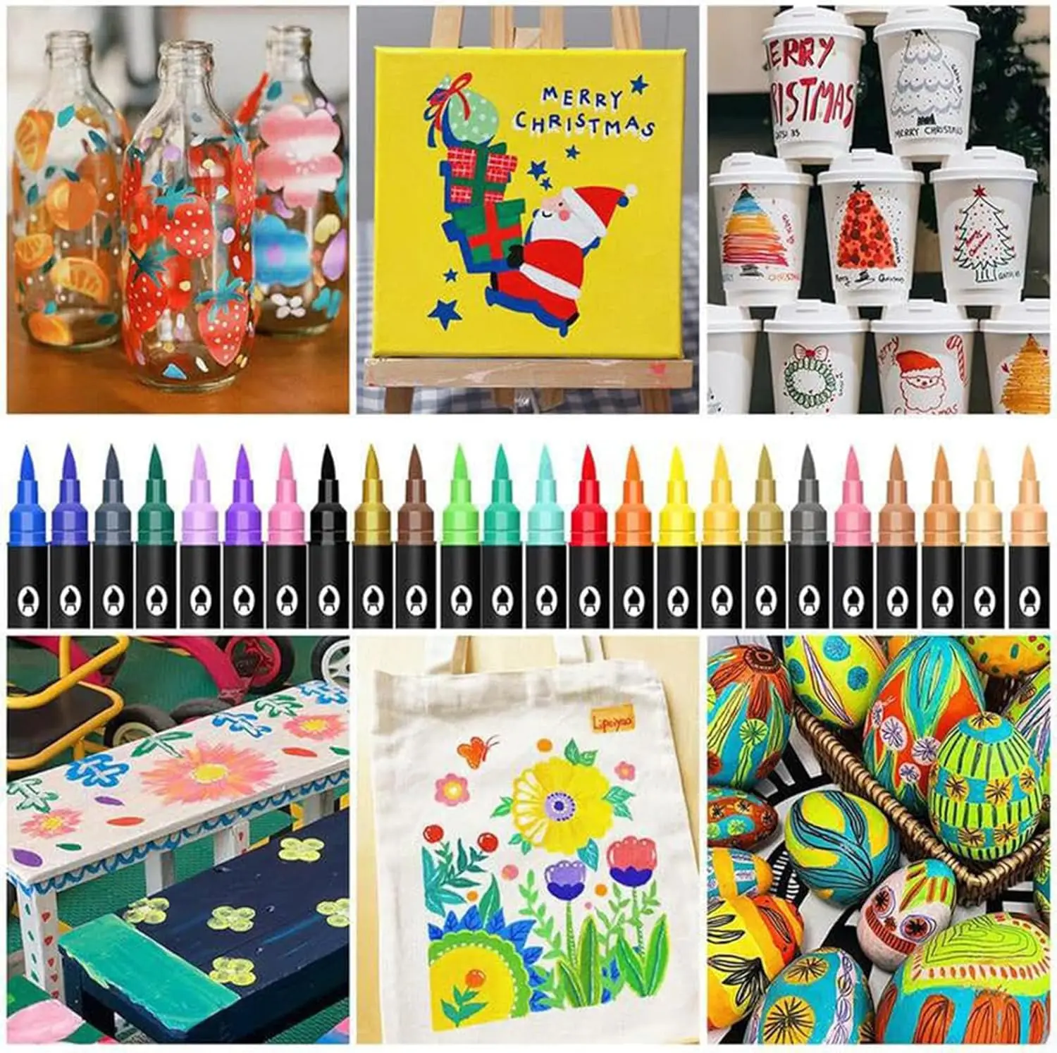Unleash Your Inner Artist!  Dual Tip Acrylic Paint Pens (48/72/96 Color) for Rocks, Wood, Glass & More – Perfect for DIY Crafts, Custom Gifts & Colorful Holiday Creations