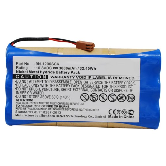 Batteries N Accessories BNA-WB-H9419 Medical Battery - Ni-MH, 10.8V, 3000mAh, Ultra High Capacity - Replacement for JMS 9N-1200SCK Battery
