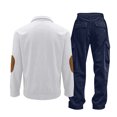 thumbnail image 3 of Men's Corduroy Tracksuit 2 Piece Outfits, Long Sleeve Button Up Henley Shirts and Drawstring Pants Jogging Suits, 3 of 7