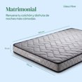thumbnail image 2 of Colchon Matrimonial En Caja 15cm Alto KingsHouse gris, 2 of 7
