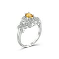 thumbnail image 4 of JewelersClub Citrine Ring Birthstone Jewelry – 0.50 Carat Citrine 0.925 Sterling Silver Ring Jewelry with White Diamond Accent – Gemstone Rings with Hypoallergenic 0.925 Sterling Silver Band, 4 of 4
