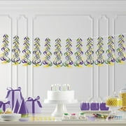 Way to Celebrate Purple, Gold and Green Curly Mardi Gras Banner Decoration 72" x 16.5", 1 ct