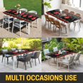 thumbnail image 5 of Red Christmas Balls Table Cloths for 3 Foot Rectangle Tables, Winter Snowflakes Xmax Berry Plaid Patio Waterproof Elastic Fitted Tablecloths, Washable Rectangular Table Cover for Camping, 5 of 8