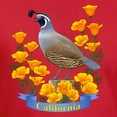 thumbnail image 3 of CafePress - California Quail And Golden Poppy T Shirt - Men's Fitted T-Shirt, 3 of 4
