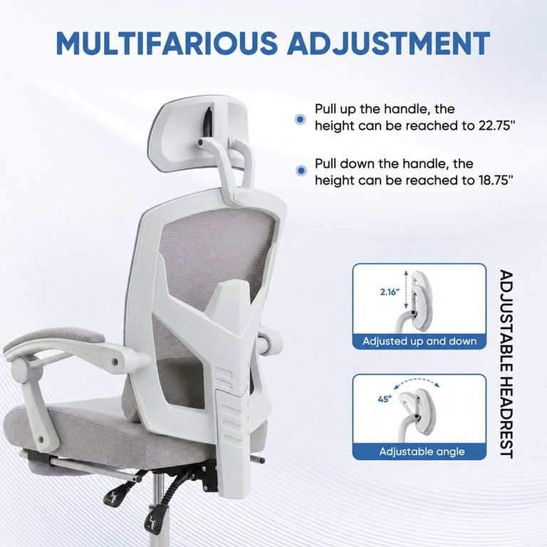 EDX Ergonomic High Back Office Chair with Reclining & Footrest photo 8