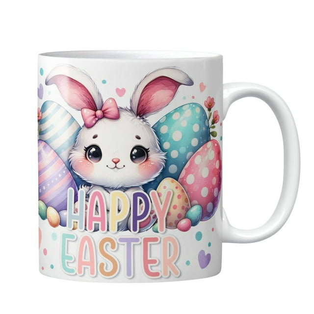 Vwrxbz Easter Ceramic Coffee Mug - Rabbit Design, 350ml Ceramic Cup for Home Applicable, Easter Gift