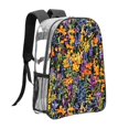 thumbnail image 4 of 16 Inch Transparent Backpack With Lightweight And Durable Design Without Pockets Transparent For Work Business Travel Sports Flowers (5), 4 of 7