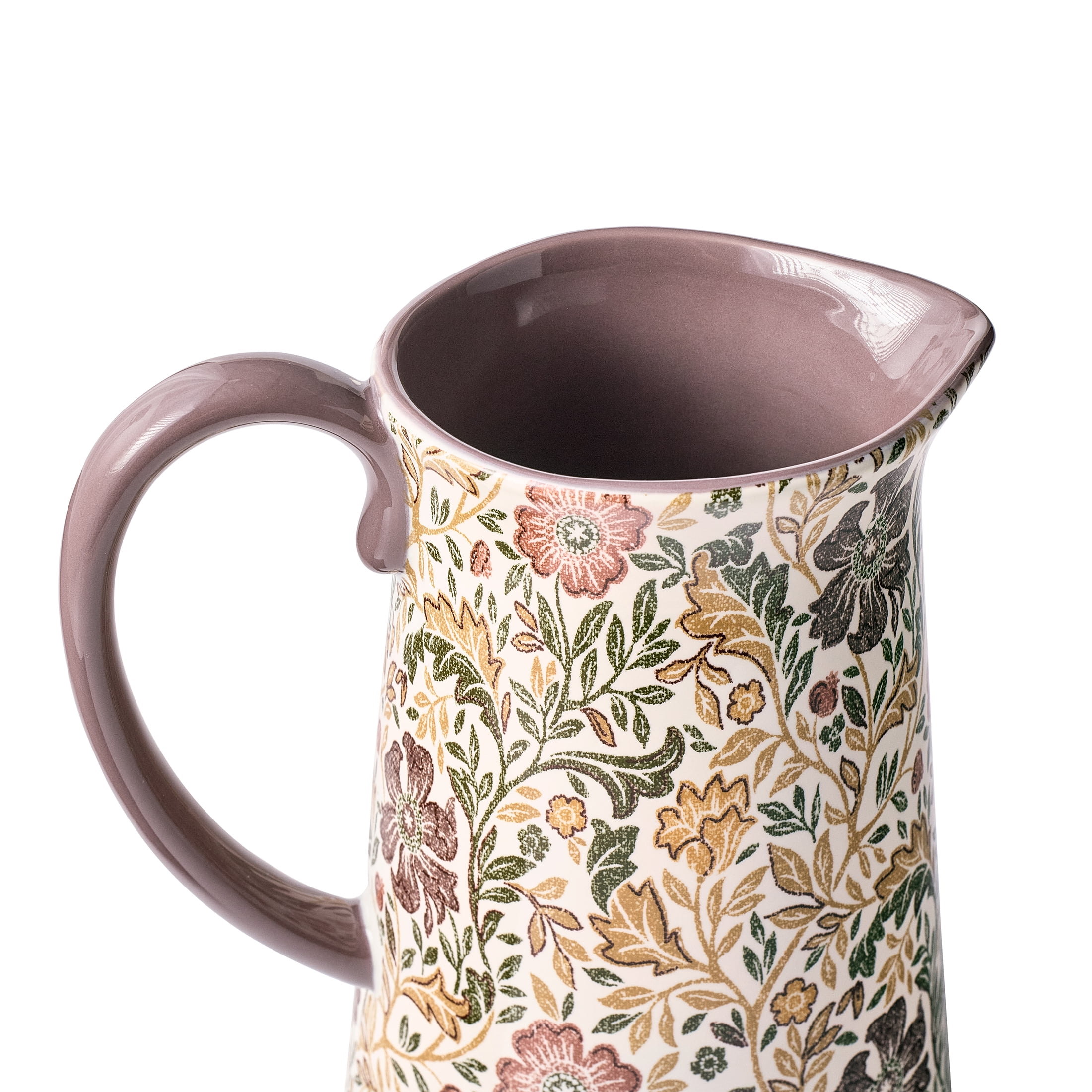 Better Homes & Gardens Edith Vine Floral 59.5 oz Stoneware Pitcher