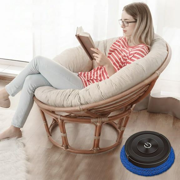 Usloyux Automatic Floor Mopping Robot, Low Noise Wet Dry Robotic Mop for Hardwood Tile, Smart Cleaning Device with Large Battery, Thin Design for Under Furniture, Household Cleaning Robot