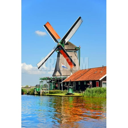  Windmill  Amsterdam Print Wall Art  By Graphicstockphoto 