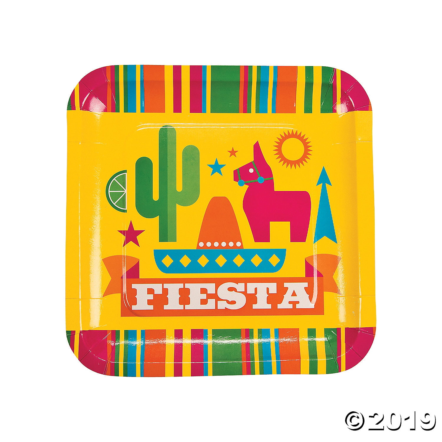 Fiesta Party Paper Dinner Plates