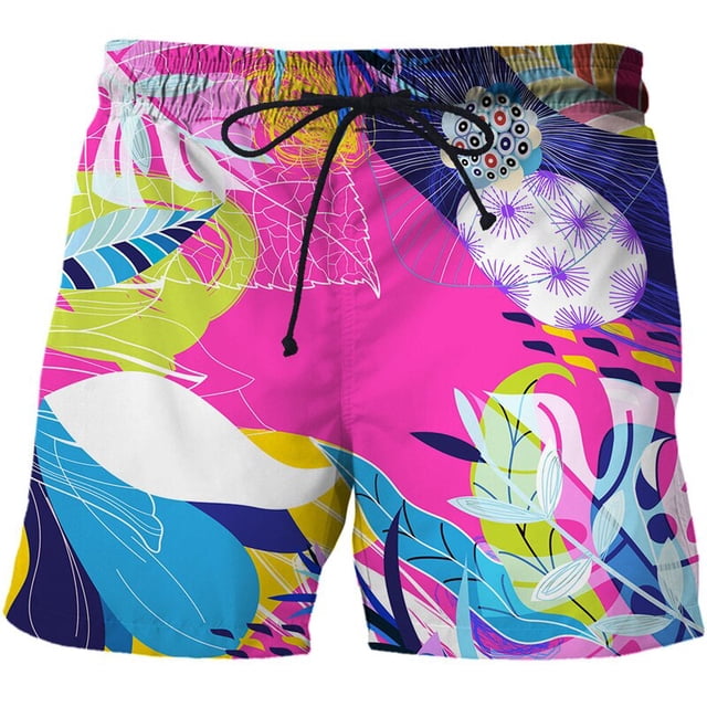 Flamingo Graffiti Painting Shorts Pants Men Summer Beach Shorts 3d Printed y2k Swim Trunks Quick Dry Swimsuit Cool Ice Shorts Fivean unisex