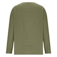 thumbnail image 4 of CONZONE Womens Summer Cotton Linen T-Shirts Long Sleeve T Shirts for Women Casual V Neck Solid Color Lightweight Tees Soft Cozy Dailywear, 4 of 6
