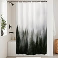 thumbnail image 2 of Misty Forest Shower Curtains Small Half Size 36" Wx72 L,Nature Woodland Shower Curtain for Bathroom,Fantasy Fog Magic Tree Bath Curtain,Fall Shower Curtain,Waterproof Polyester with Hooks, 2 of 6