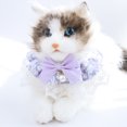 thumbnail image 3 of Lace Patchwork Cat Saliva Towel - Fake Pearl Decor and Floral Print Neckerchief, 3 of 8
