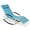 Blue, variant on Pellebant Chaise Patio Rocking Chair with Pillow Beige