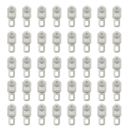 Beaupretty Practical Curtain Roller Easy to Install White Stainless Steel and Plastic 50Pcs