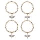 thumbnail image 2 of Kids Bracelets 4Pcs Gilding Cross Wings Design Wrist Bands For Children Elegant Style Daily Use Accessories, 2 of 4