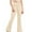 Beige-2, variant on PINQI Girls' Flare Leggings High Waisted Pants Dance Bell Bottom Leggings Girls Wide Leg Sport Yoga Pants Workout Bell Bottoms Dance (Brown-2,8-9 Years)