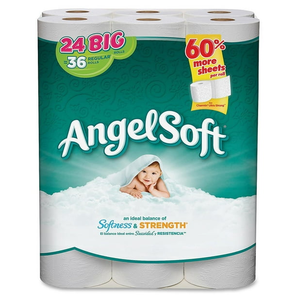 Angel Soft Premium Toilet Paper, 24 Big Rolls